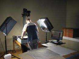 Scanning the Schinkel collection, 2010